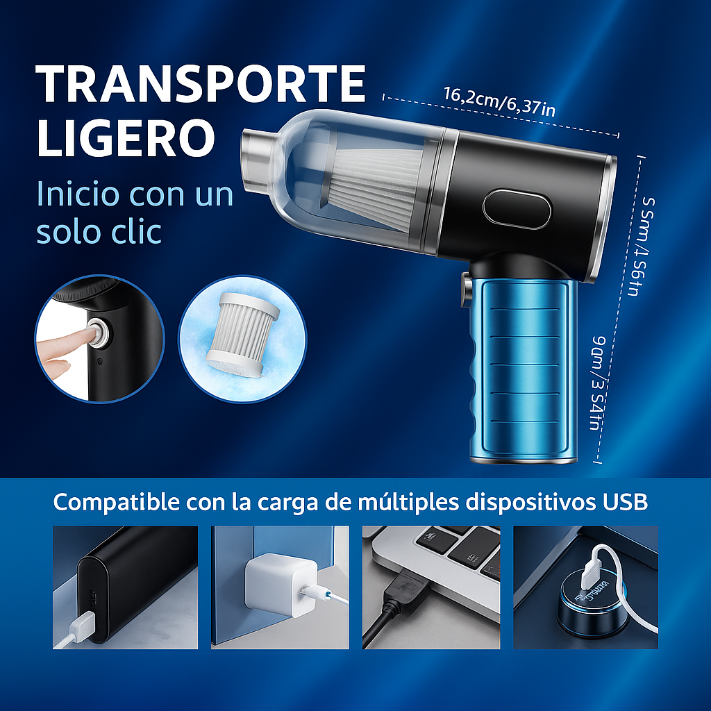 ASPIRADOR DE MANO CON FUNCIÓN SOPLADO. ⭐️⭐️⭐️⭐️⭐️ (+2.000)