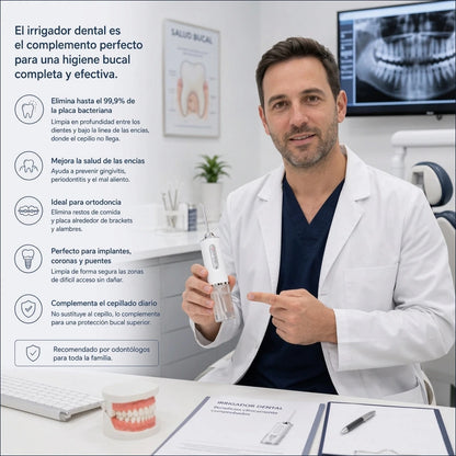 ¡Sonrisa de Cine en 2 Semanas! Irrigador Dental Pro.
