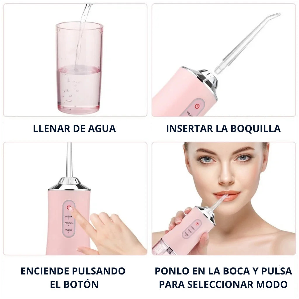 ¡Sonrisa de Cine en 2 Semanas! Irrigador Dental Pro.