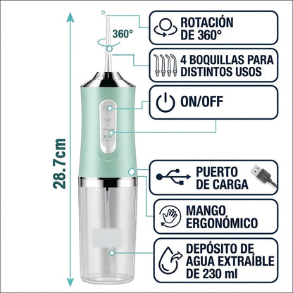 ¡Sonrisa de Cine en 2 Semanas! Irrigador Dental Pro.