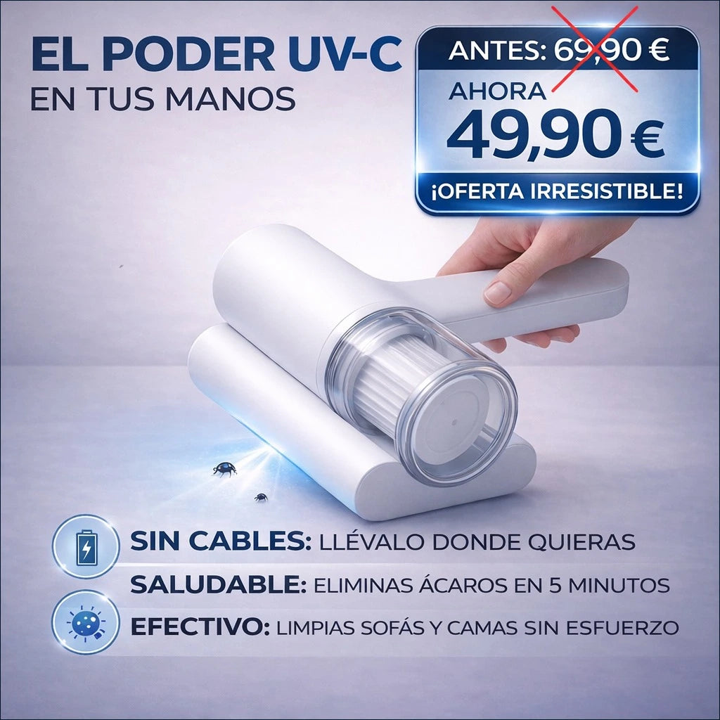 ¡Invierte en Salud! Aspirador 8000Pa. Antiácaros Luz UV-C.