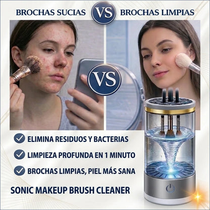 ¡Gana Tiempo, Ahorro e Higiene! Sonic Makeup Brush Cleaner.