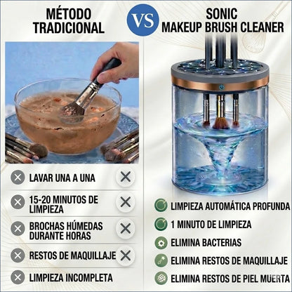 ¡Gana Tiempo, Ahorro e Higiene! Sonic Makeup Brush Cleaner.