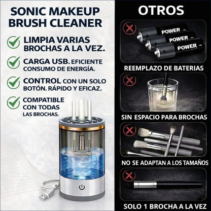 ¡Gana Tiempo, Ahorro e Higiene! Sonic Makeup Brush Cleaner.