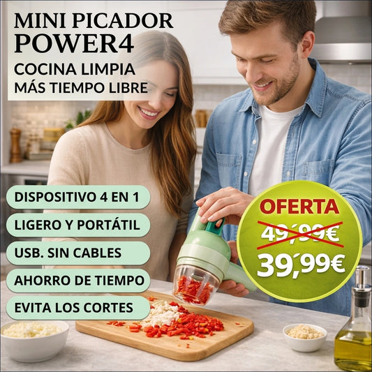 ¡Ahorra Tiempo y Limpieza en la Cocina! Mini Picador Power4.