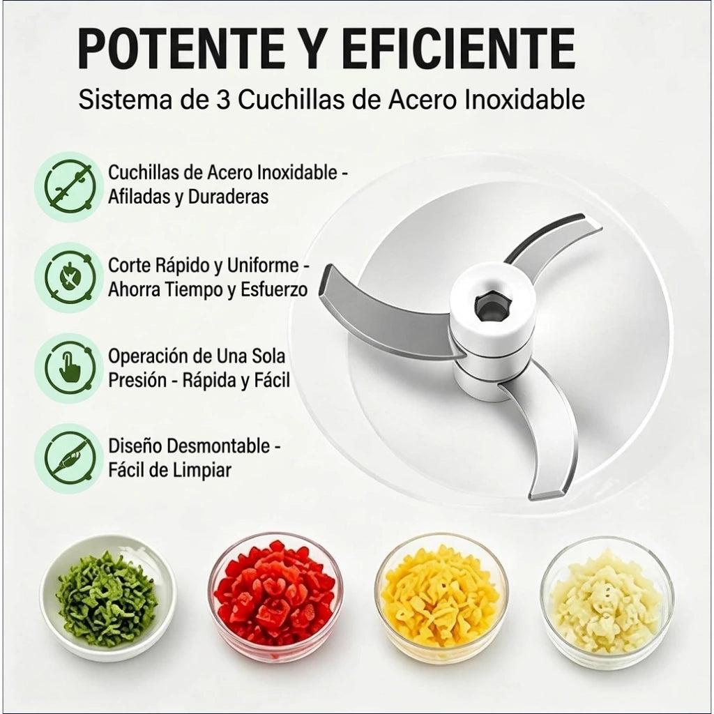 ¡Ahorra Tiempo y Limpieza en la Cocina! Mini Picador Power4.