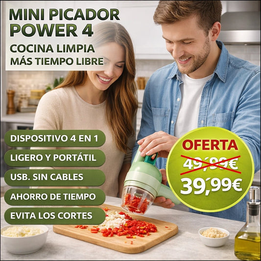¡Ahorra Tiempo y Limpieza en la Cocina! Mini Picador Power 4.