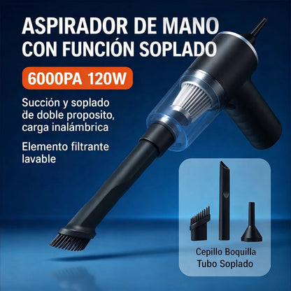 ¡Ahorra Tiempo y Dinero! Aspirador de Mano con Función Soplado.