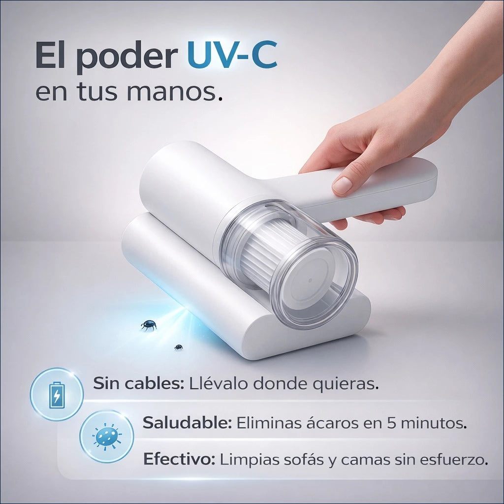 ASPIRADOR ANTI ÁCAROS LUZ UV-C.