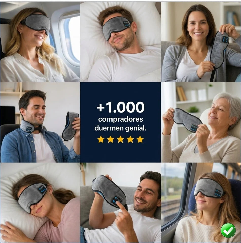 ¡Duerme tranquil@, Duerme mejor! Relax Bluetooth Sleep Mask.