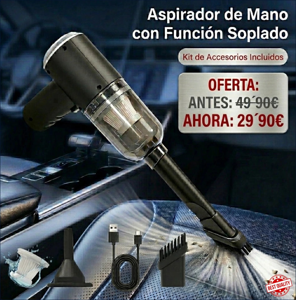 ¡Ahorra Tiempo y Dinero! Aspirador de Mano con Función Soplado.