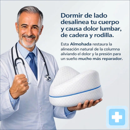 ¡Duerme bien, Vive mejor! Almohada Ergonómica para Piernas y Rodillas.